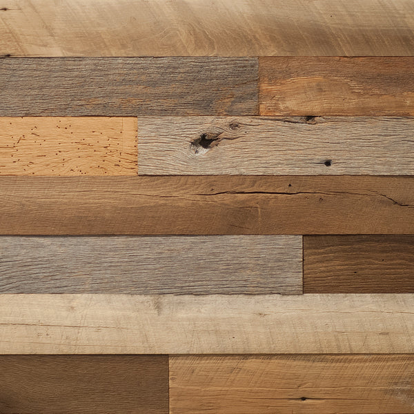 PlankWood Reclaimed Mixed Barnwood - Easy Install (20ft² Bundle)