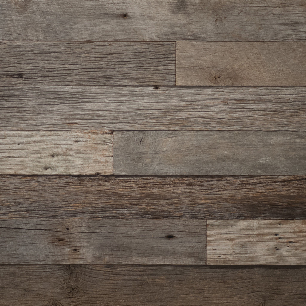 PlankWood Reclaimed Weathered Gray Barnwood - Easy Install (20ft² Bundle)