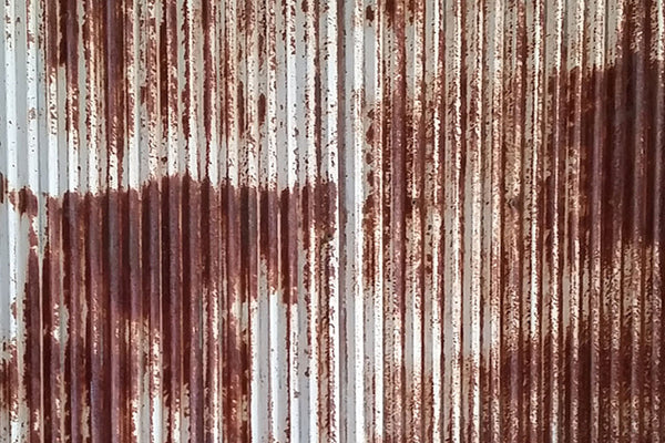 Reclaimed Corrugated Faded White tin