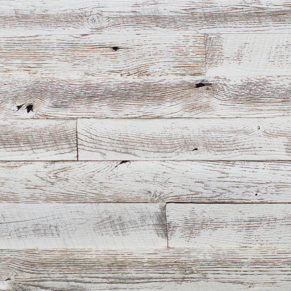 PlankWood Shiplap White Barnwood - Easy Install (20ft² Bundle)